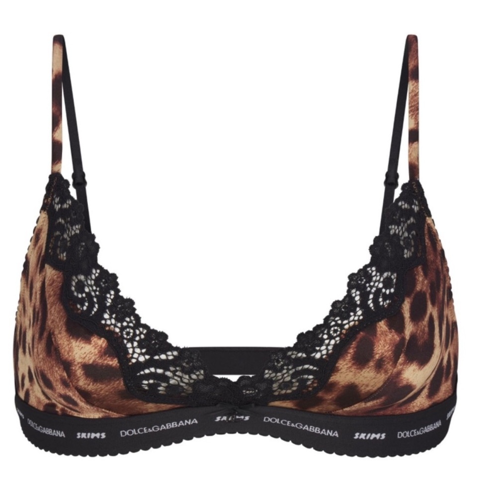 Skims x Dolce & Gabbana satin triangle bra new with tags